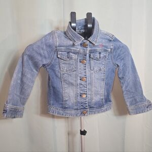 Girls' Blue Crewcuts Jacket, Size 6-7, Pre-Washed, Trucker Style, Button Front,